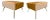 Pair of Stools in Camel Italian Leather With Solid Brass Legs With Ball Feet For Sale