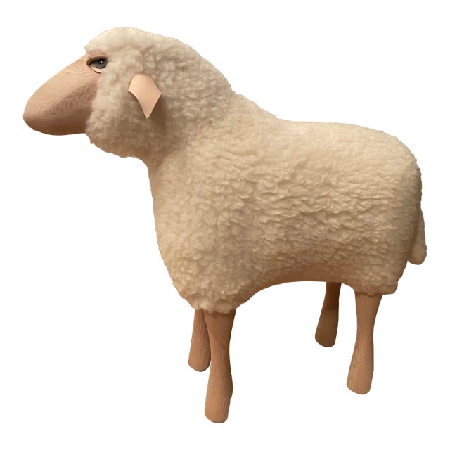 Contemporary Lalanne Style Sheep Stool or Sculpture For Sale