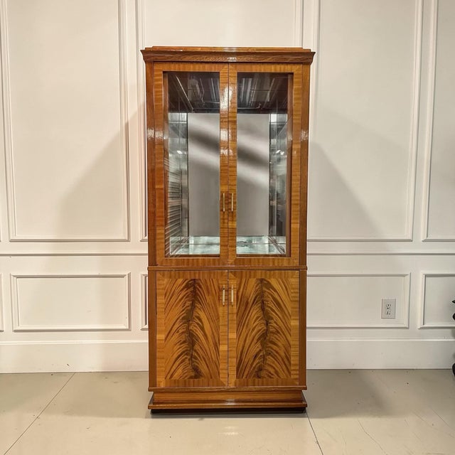 A stunning custom Art Deco-style cabinet from renowned designer David Easton for a residential project. Handmade of...