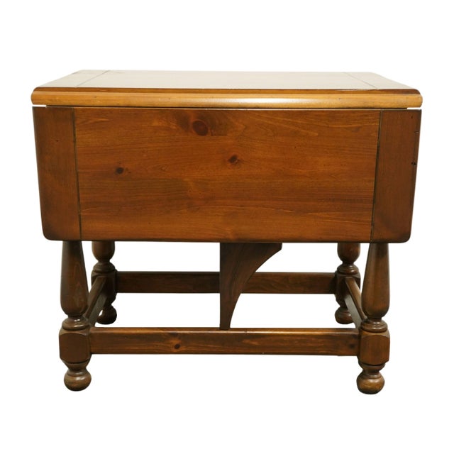 Ethan Allen Antiqued Pine Old Tavern Rustic Americana 37" Pembroke Drop