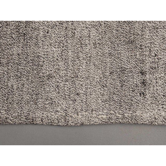 1970s Vintage Handmade Wool Cotton Turkish Grey Runner Rug For Sale - Image 9 of 11