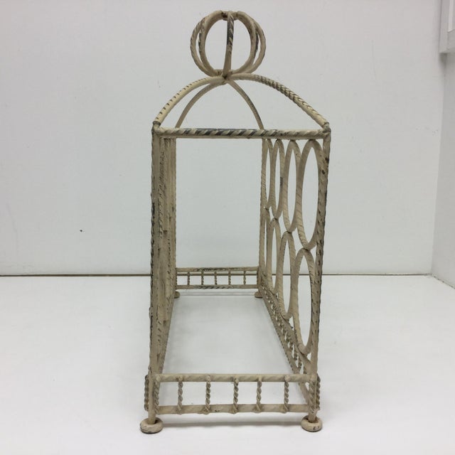 Vintage Italian Wrought Iron Tabletop Wine Rack Chairish