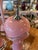 Vintage pair of Italian Murano pink glass table lamps. Newly wired, 3 way sockets, clear cords, nickel hardware, lucite...