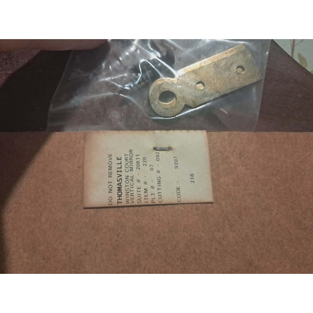 Traditional Thomasville Winston Court Collection Solid Cherry Traditional Style 30" Dresser / Wall Pediment Mirror 20611-220 For Sale - Image 3 of 3