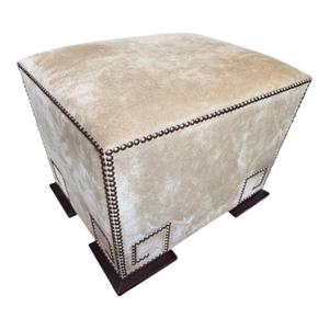 Bespoke Madeline Stuart Attributed Greek Key Ottoman