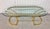 Postmodern Vintage Brass & Oval Glass Top Coffee Table For Sale - Image 3 of 7