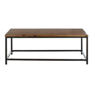 Minimal Coffee Table in Brown Pine For Sale