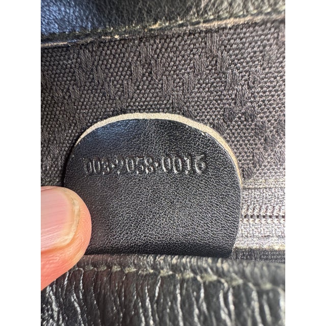1990s Gucci Bamboo Backpack Leather Black For Sale - Image 11 of 13