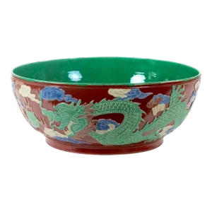Chinese Porcelain Famille Verte Large Tableware Centerpiece Bowl