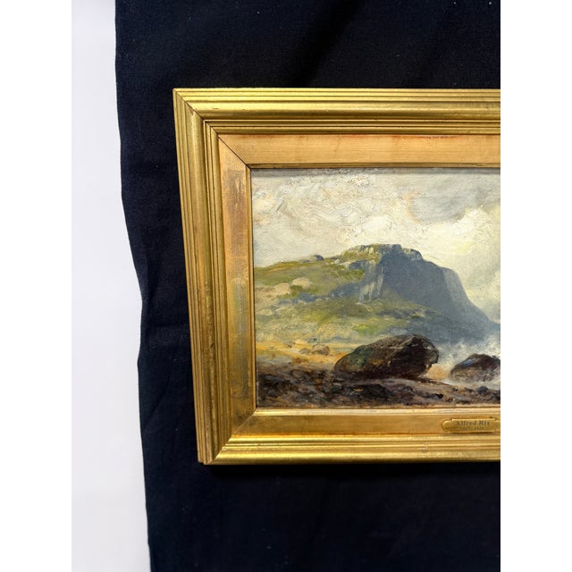 Alfred S. Rix (American, 1867–1929) Rocky Headland and Breaking Surf Seascape For Sale - Image 4 of 9