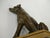 Bronze Dog Statue Lab, Labrador Sitting Wooden Bace Artist Signed: Name? & 1995 For Sale - Image 4 of 12