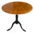 Biedermeier Style Burl Wood Tilt Top Round Breakfast Side Table For Sale