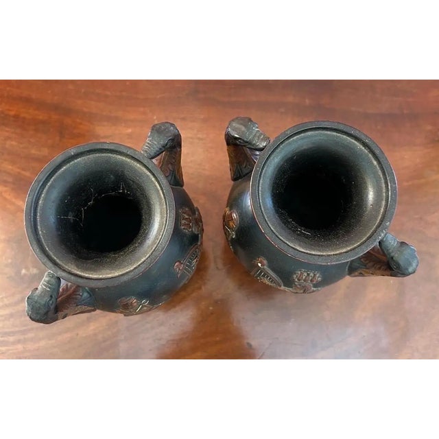 Black 19th Century Egyptomania Urns by Wilhelm Schill For Sale - Image 8 of 9