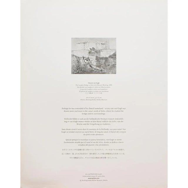 2008 After Van Gogh "The Langlois Bridge at Aries With Women Washing", First Edition German Poster For Sale - Image 4 of 7