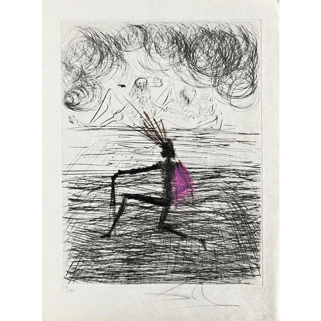 Salvador Dali, Kneeling Knight, 1969, Etching For Sale