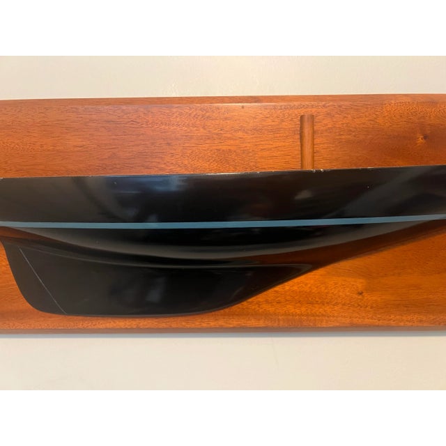 Vintage, Half Hull on Mahogany, Ranger J-Boat, Signed & Dated For Sale - Image 4 of 5