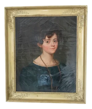 French Artist, Portrait of a Women, 1890s-1910s, Oil on Canvas, Framed