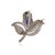 2.5 Ct Tanzanite & Diamond Tulip Convertible Brooch Pendant in 925 Sterling Silver For Sale - Image 6 of 16
