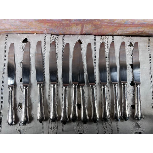 French Silver-Plated Flatware Set by François Frionnet, 1920s, Set of 60 For Sale - Image 11 of 16