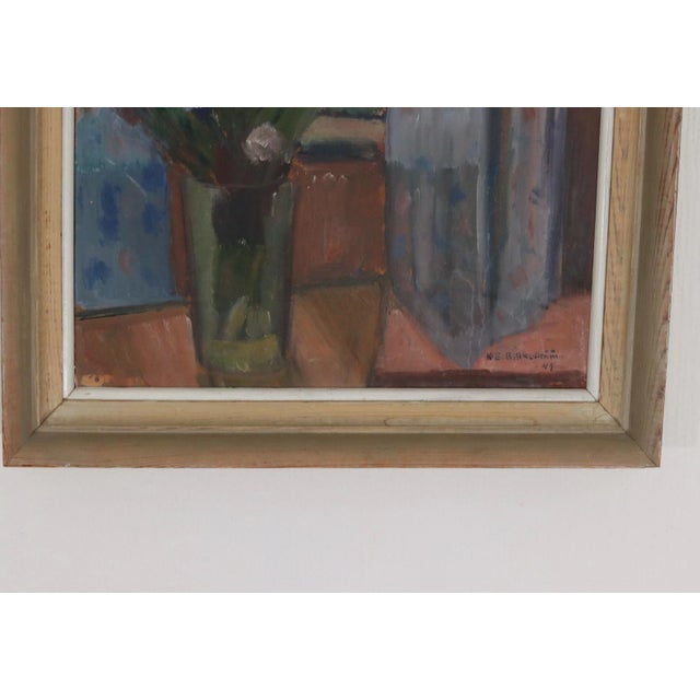 Karl Erik Billeström, Muted Scene, 1960s, Oil on Panel, Framed For Sale - Image 12 of 13