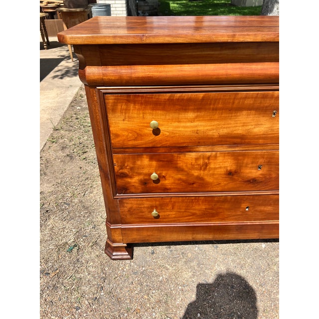 Late 19th Century French 19th Century Louis Philippe Chestnut Commode / Chest of Drawers For Sale - Image 5 of 12