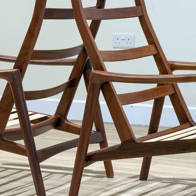Teak Lounge Chairs by Guy Rogers, 1960, Set of 2 For Sale - Image 9 of 12