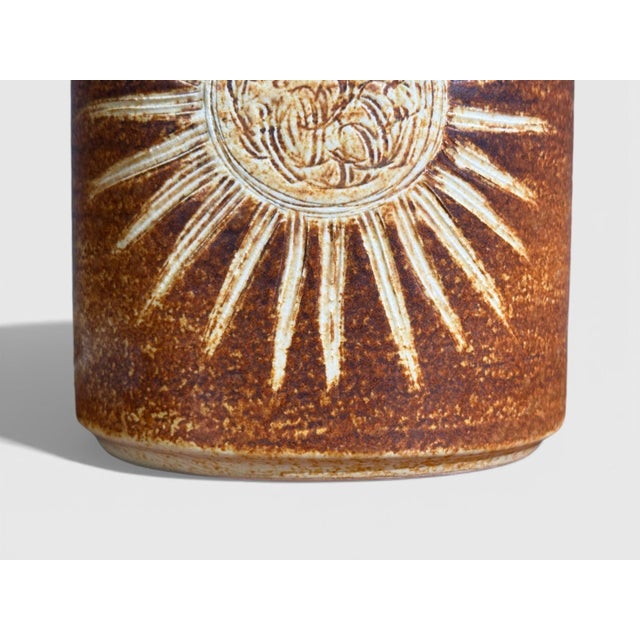 Søholm Stentøj, Table Lamp, Brown Glazed Stoneware, Denmark, 1960s For Sale - Image 9 of 10