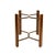 1980s Attributed Chromcraft Oak and Brass Dining Table Base for Glass Top For Sale In Tampa - Image 6 of 9