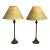 Traditional Patinated Fluted Base Table Lamps, Pair For Sale