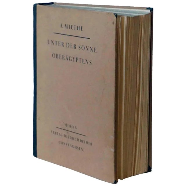 Vintage Unter Der Sonne Oberagyptens by Adolf Miethe German Book For Sale - Image 4 of 4