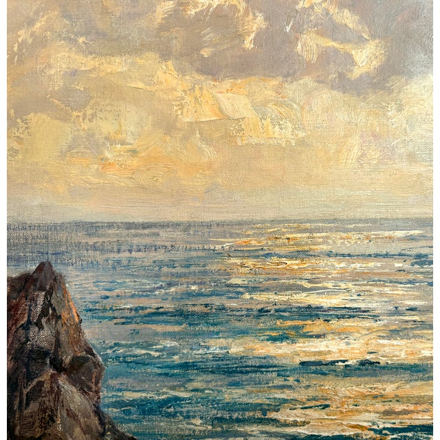 Early 20th Century Seascape of Capri, Amalfi Coast by Albert Wenk For Sale - Image 4 of 4