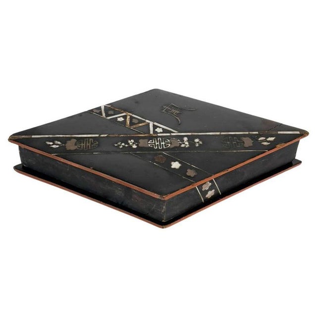 Antique Japanese Wooden Box, 1800s For Sale - Image 12 of 12