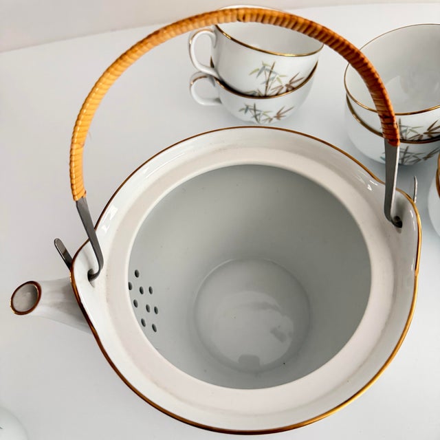 Mid 20th Century Noritake Japanese Snack Set for 12 With Teapot, Creamer and Sugar - 7 Pieces For Sale - Image 12 of 12