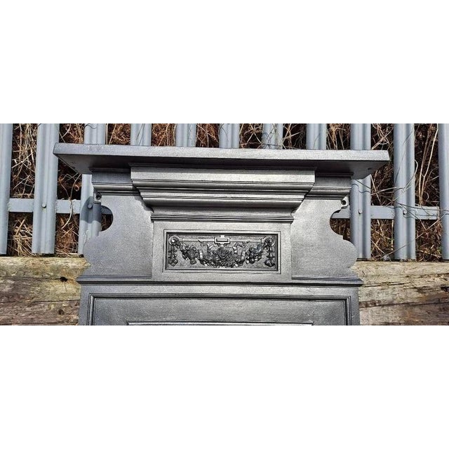 Metal Antique Victorian Combination Fireplace in Cast Iron For Sale - Image 7 of 12