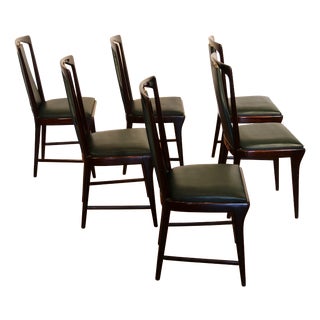 Mid-Century Modern Chairs by Osvaldo Borsani, Italy, 1950s, Set of 6 For Sale