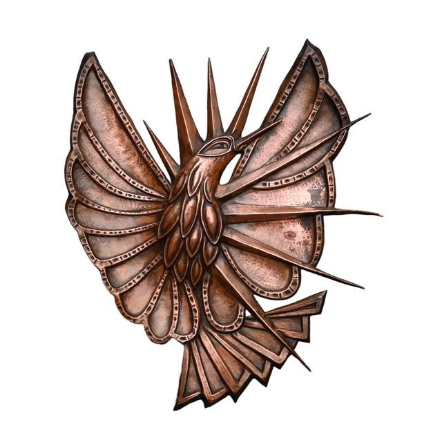 Art Nouveau Copper Relief Wall Decoration For Sale - Image 6 of 6