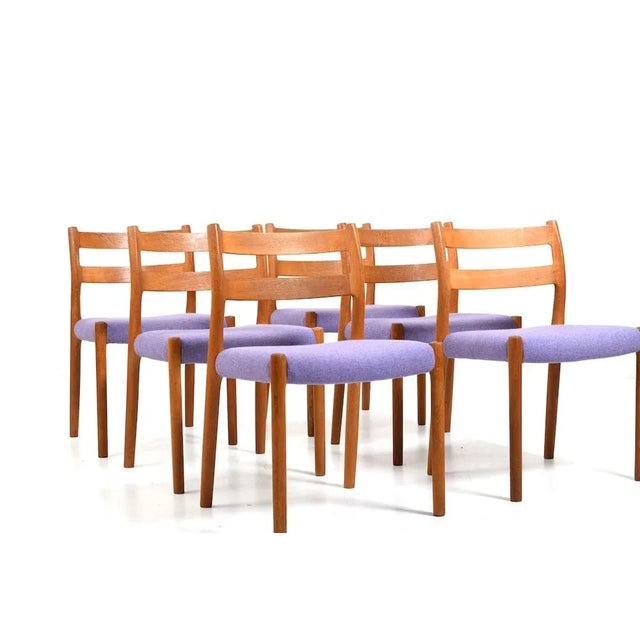 Mid-Century Modern Chairs mod.84 by Niels Otto (N. O.) Møller for J.L. Møllers, 1960s, Set of 6 For Sale - Image 3 of 11