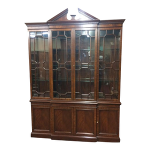 Henkel Harris Breakfront, Vintage China Cabinet, Georgian Style China Cabinet