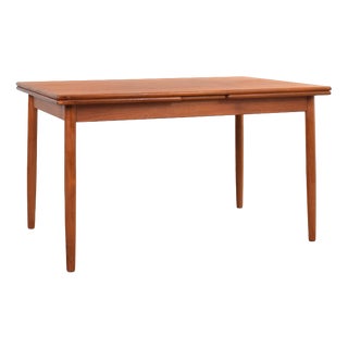 Mid-Century Danish Teak Extendable Dining Table, 1960s For Sale