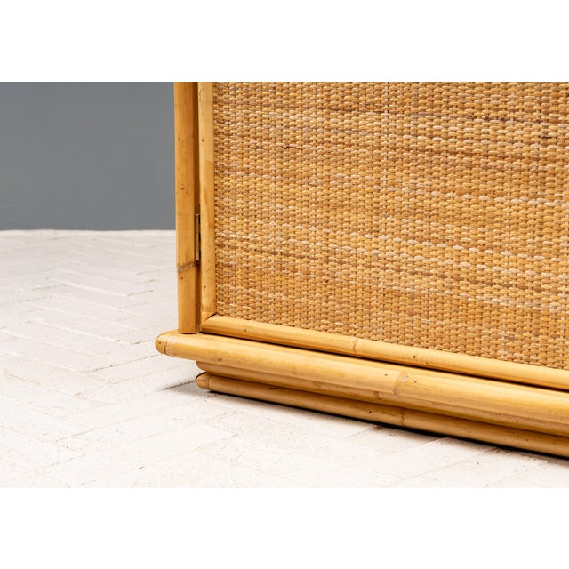 1970s Dal Vera Cane & Bamboo Cabinet For Sale - Image 10 of 13