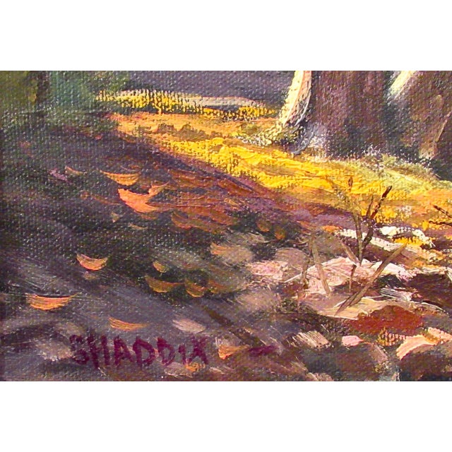 Late 20th Century Bill Shaddix California Landscape In Autumn C. 1980 Painting For Sale - Image 5 of 7