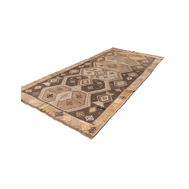Mid-Century Modern Oversized Vintage Turkish Kilim Rug - 7`5" X 15`5" For Sale - Image 3 of 6
