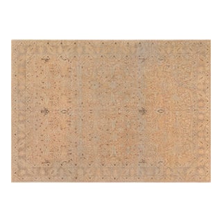 Antique Persian Tabriz Botanic Handwoven Wool Rug For Sale