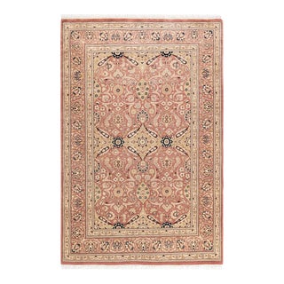 Mogul, One-of-a-Kind Handmade Area Rug in Pink, 4' 2" x 6' 3" For Sale