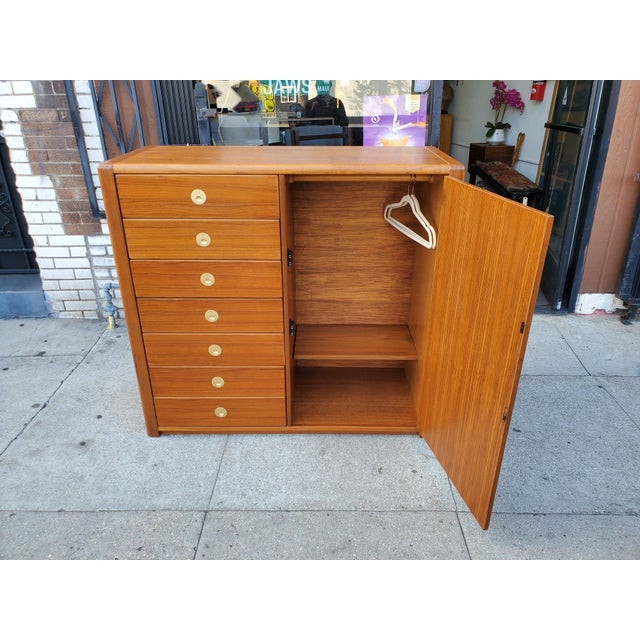 Wood 1980s Danish Modern Dresser/Armoire For Sale - Image 7 of 18