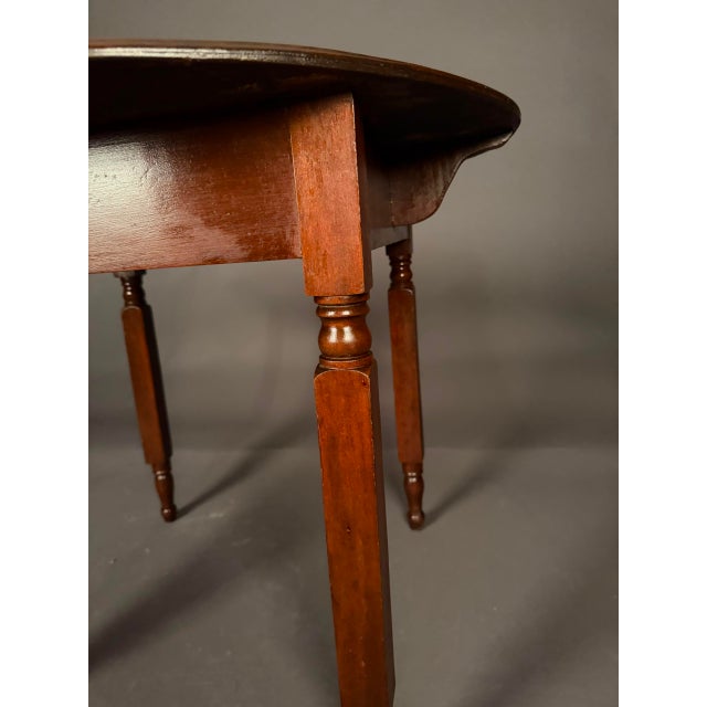 Oxblood Red Late 19th Century American Round Dining Table, Circa 1890 For Sale - Image 8 of 12
