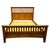 Brown Mission Style Quarter Sawn Oak Bed With Slats - Michael's Cherry For Sale - Image 8 of 9