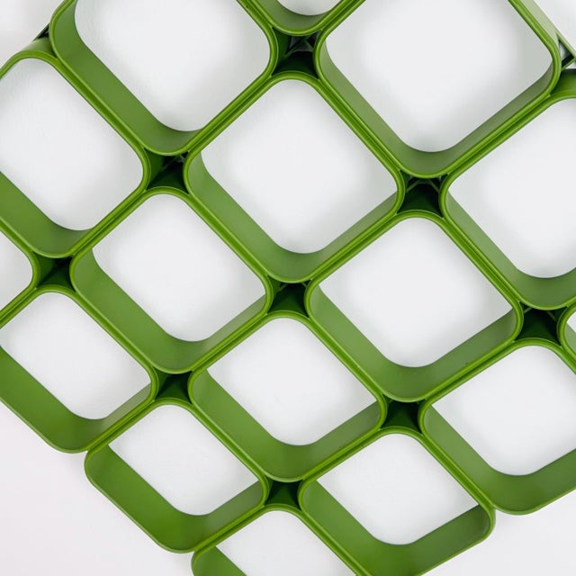 Gold Space Age Green Plastic Wall or Ceiling Panels System, Switzerland, 1970s For Sale - Image 8 of 11