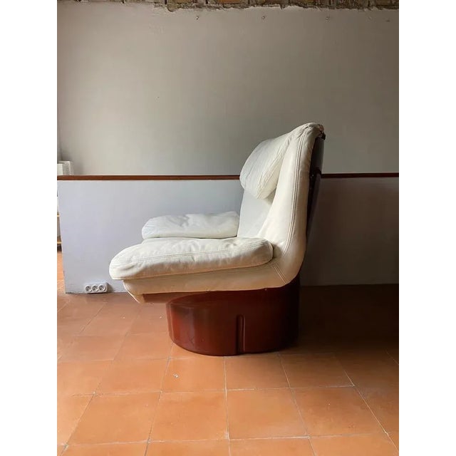 Mid-Century Modern Poltrone Lounge Chair by T. Ammannati & G.P. Vitelli for Comfort, Italy, 1973 For Sale - Image 3 of 8