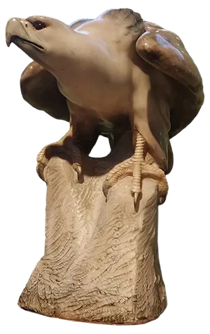 Hand Carved Alabaster Majestic Eagle Bird Statue, Italy, 1950s